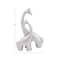 15" Silver Ceramic Contemporary Giraffe Sculpture